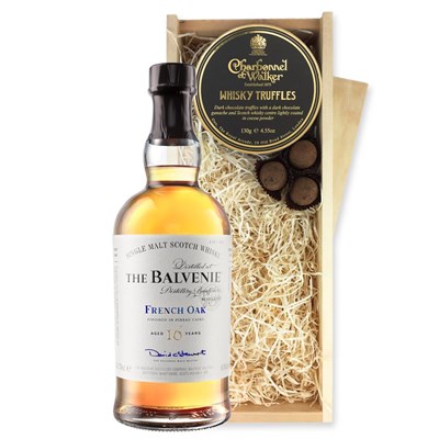 Balvenie 16yo French Oak Pineau Cask Whisky 70cl And Whisky Charbonnel Truffles Chocolate Box